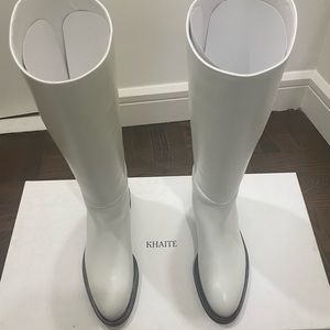 KHAITE DERBY KNEE HIGH RIDING BOOT IN LEATHER